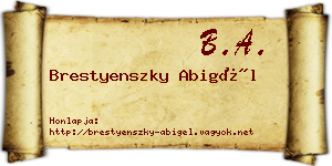 Brestyenszky Abigél névjegykártya